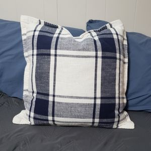 Plaid throw pillow